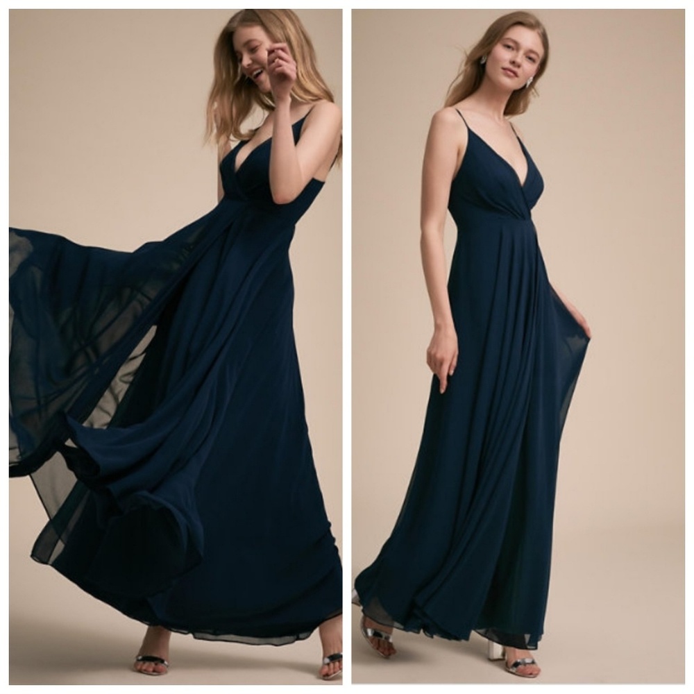 BHLDN Navy Eva Dress